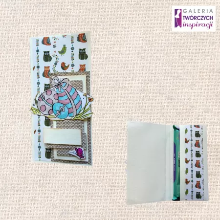 Opakowanie na czekoladę „Sowa” - 8,5 na 17 cm